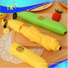 Lovely children umbrella/Pencil 3 folding umbrella for sunny and rainy/Banana umbrella portable umbrella